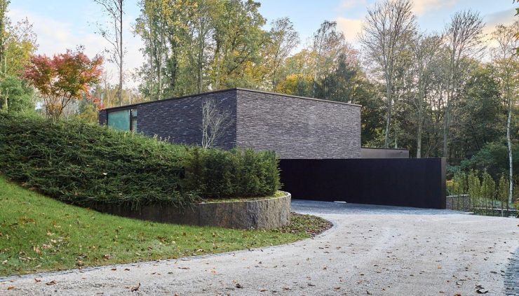 Villa minimaliste toit plat briques piscine wavre brabant wallon 25