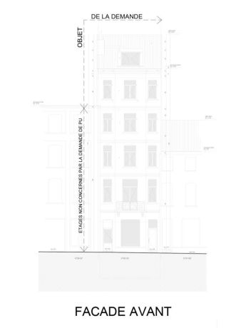 Elevation avant noyer 93 bruxelles
