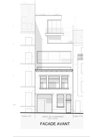 Elevation avant tourelle 21 etterbeek