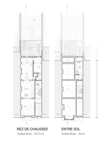 Plans rez de chaussee et entresol brugmann 86 forest