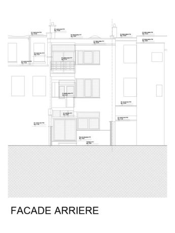 Elevation arriere thys 17 ixelles