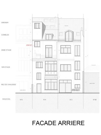 Elevation arriere naples 2 4 ixelles