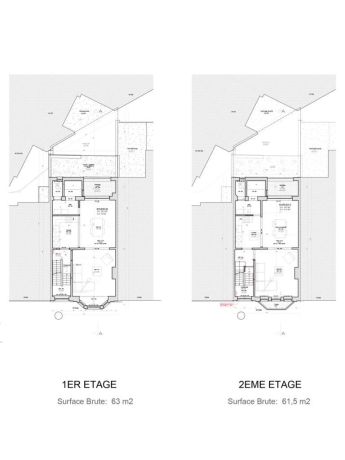 Plans 1er et 2eme etage leopold ier 346 jette