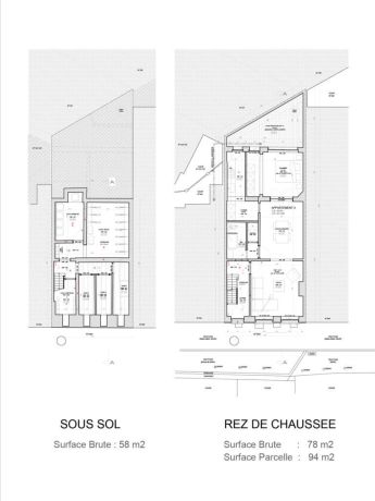 Plans sous sol et rez de chaussee leopold ier 346 jette