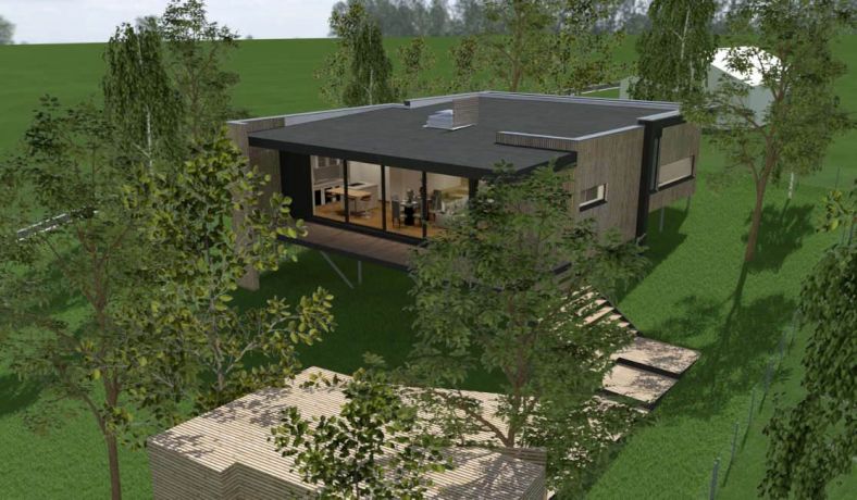 Villa ossature bois ecologique izzo architecte