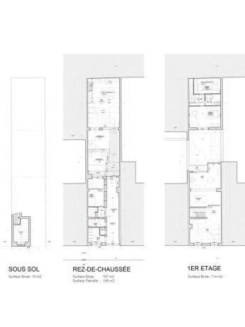Plans sous sol rez de chaussee premier 69 etterbeek