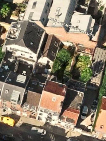 Vue aerienne atelier arriere rue cultivateurs 69 etterbeek