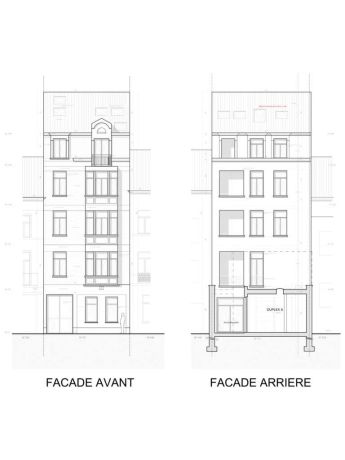 Elevations avant et arriere piers 151 molenbeek