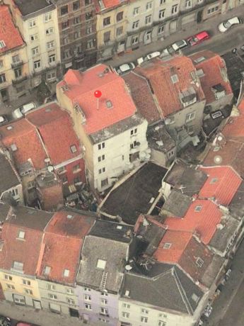 Photo vue aerienne des toitures piers 151 molenbeek