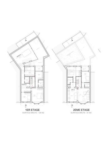 Plans 1er et 2eme etage piers 151 molenbeek