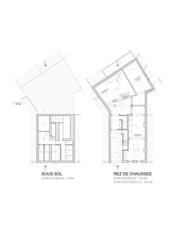 Plans sous sol et rez de chaussee piers 151 molenbeek