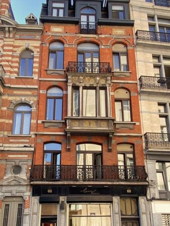 Facade rue maison commerce rue lebeau 63 65 bruxelles