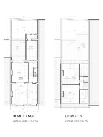 Plans 3eme etage et combles bernier 45 saint gilles