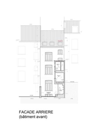 Elevation arriere batiment avant fort 67 saint gilles
