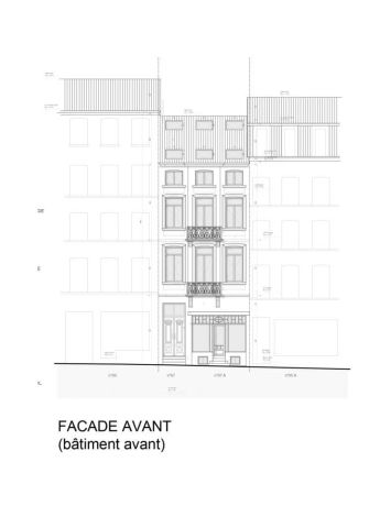 Elevation avant batiment avant fort 67 saint gilles