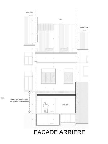 Elevation arriere palais 248 schaerbeek