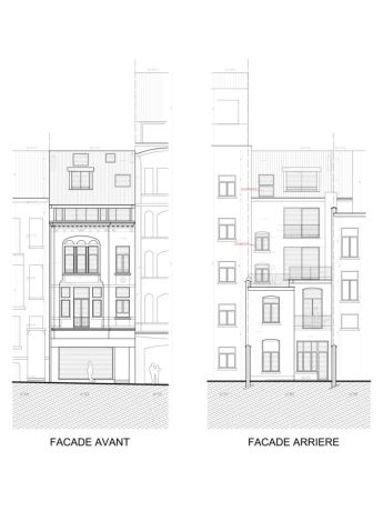 Elevations avant et arriere lambermont 53 schaerbeek
