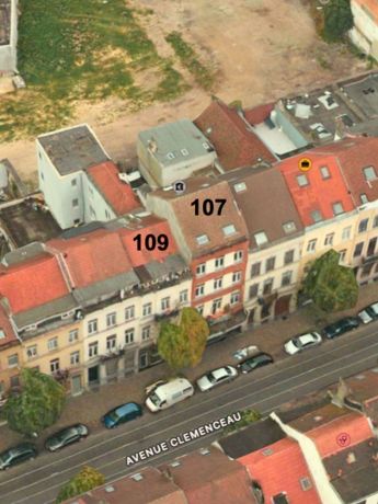 Vue aerienne immeubles avenue clemenceau 107 109 anderlecht
