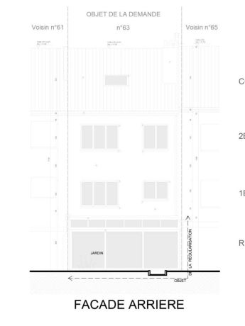 Elevation arriere michiels 63 uccle