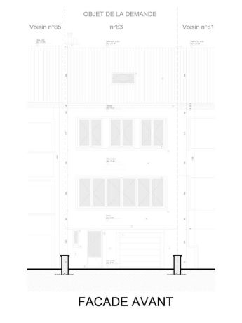 Elevation avant michiels 63 uccle
