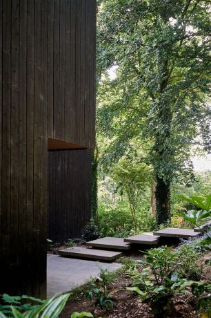 Renovation lourde contemporaine villa bois brûlé limal wavre 7