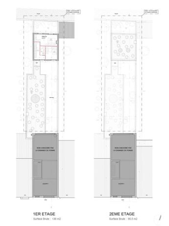 Plans premier et deuxieme etages chaussee de louvain 521 schaerbeek