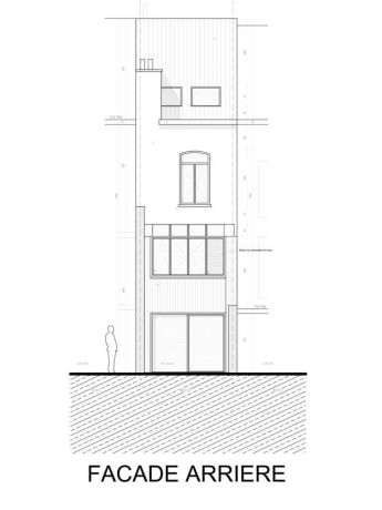 Elevation arriere hospice communal 213 watermael boitsfort