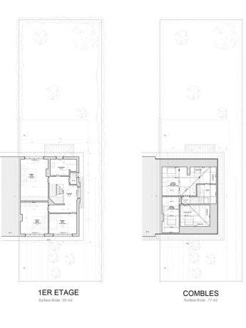 Plans 1er etage et combles jockeys 5 woluwe saint pierre